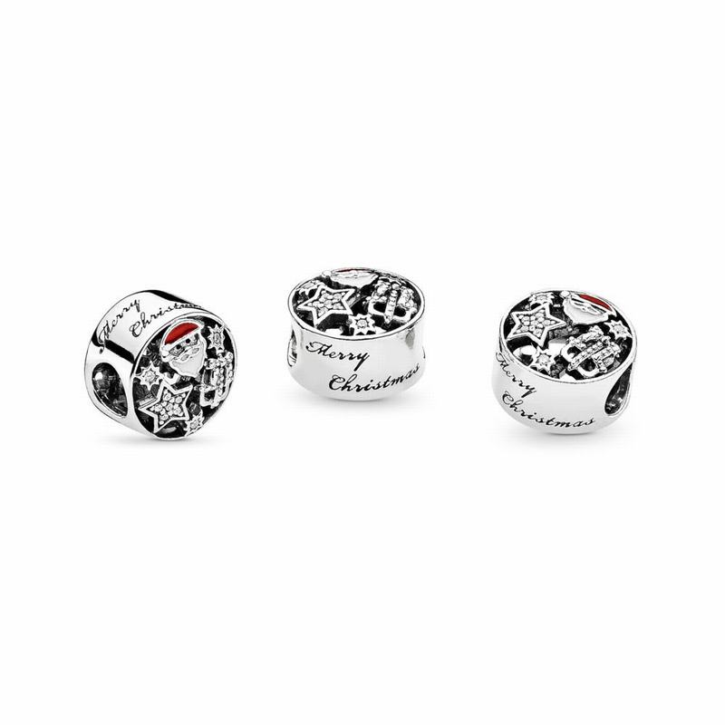 Pandora Christmas Joy Charm - Sterling Silver/Enamel/Red/Cubic Zirconia - Canada | NR6476AK